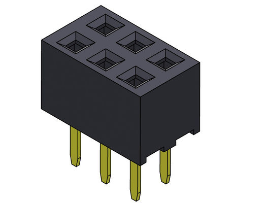 Weibliche reihen-Bad ART des Titel-Verbindungsstück-2.00mm Doppel- 2 *2 PIN To 2*40PIN H=4.00mm