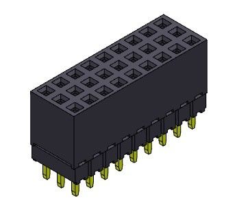 Weibliche dreifache Reihen-erhöhte Art 3*2 PIN To 3*40PIN des Titel-Verbindungsstück-2.00mm