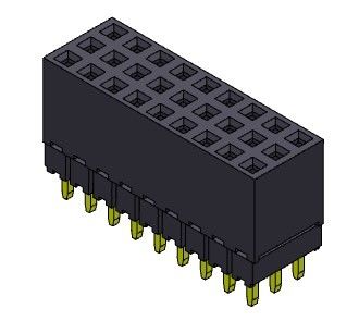 Weibliche dreifache Reihen-erhöhte Art 3*2 PIN To 3*40PIN des Titel-Verbindungsstück-2.00mm