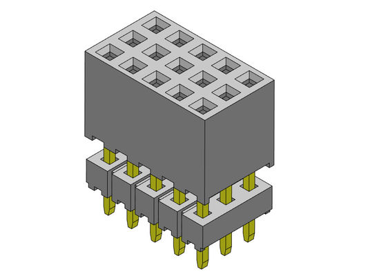 Weibliche dreifache Reihen-erhöhte Art 3*2 PIN To 3*40PIN des Titel-Verbindungsstück-2.00mm