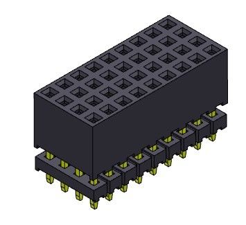 Weibliche Viererkabel-Reihe erhöhte Art 4*2 PIN To 4*40PIN des Titel-Verbindungsstück-2.00mm