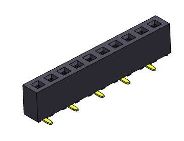 2.00mm einzelne Reihe SMT SCHREIBEN PWB-Titel-Verbindungsstück 1*2 PIN To 1*40PIN H=4.30mm