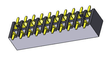 2.00mm Zurückhaltungs-weibliche Titel SMT-ART - 2 *2 PIN To 2*40PIN