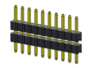 Reihen-Stapel BAD-TYP 1 *2 PIN To 1*40PIN H=2.00MM Pin Header Connectors 2.00mm einzelner