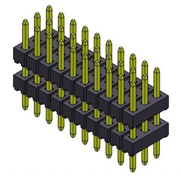 Reihen-Stapel BAD-ART 3*2 PIN To 3*40PIN Pin Header Connectors 2.00mm dreifache