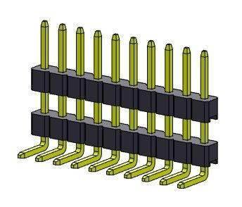 Einzelner Reihen-Stapel Pin Header Connectors 2.00mm VORMONTIERTER TYP 1 *2 PIN To 1*40PIN H=2.00MM