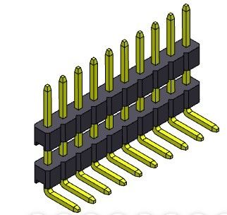 Einzelner Reihen-Stapel Pin Header Connectors 2.00mm VORMONTIERTER TYP 1 *2 PIN To 1*40PIN H=2.00MM