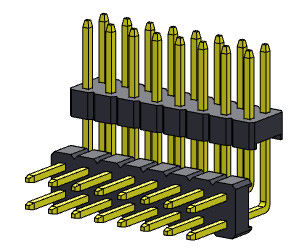 Doppelreihen-Stapel Pin Header Connectors 2.00mm VORMONTIERTE ART - 2 *2 PIN To 2*40PIN