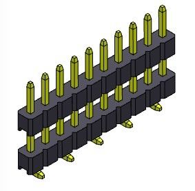 SMT SCHREIBEN PWB-Titel-Verbindungsstück 2.00mm einzelne Reihe Pin Header 1*2 PIN To 1*40PIN