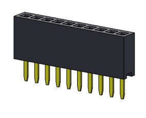 Weibliche einzelne Reihen-gerader Typ 1 *2 PIN To 1*40PIN H=4.30mm des Titel-Verbindungsstück-1.27mm
