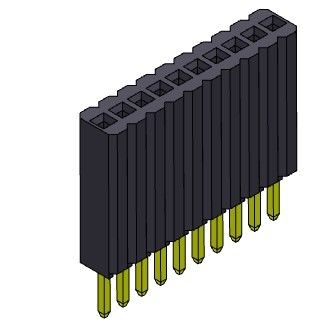 Weibliche einzelne Reihen-gerader Typ 1 *2 PIN To 1*50PIN H=8.50mm des Titel-Verbindungsstück-1.27mm