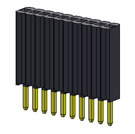 Weibliche einzelne Reihen-gerader Typ 1 *2 PIN To 1*50PIN H=8.50mm des Titel-Verbindungsstück-1.27mm