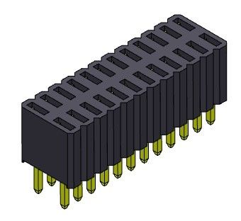 Weibliche Doppelreihen-gerade Art des Titel-Verbindungsstück-1.27mm - 2 *3 PIN To 2*50PIN H=4.60mm
