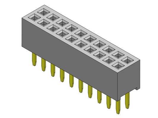 Weibliche Doppelreihen-gerade Art des Titel-Verbindungsstück-1.27mm - 2 *3 PIN To 2*40PIN H=4.40mm