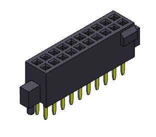 Weibliche Doppelreihe des Titel-Verbindungsstück-1.27mm mit gerader Art Bump&amp;Pegs - 2 *3 PIN To 2*50PIN H=4.40mm