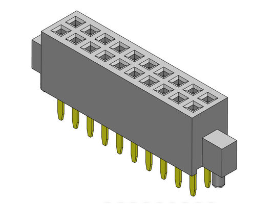 Weibliche Doppelreihe des Titel-Verbindungsstück-1.27mm mit gerader Art Bump&amp;Pegs - 2 *3 PIN To 2*50PIN H=4.40mm