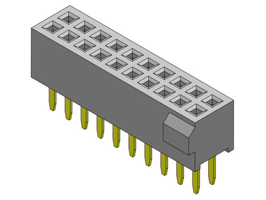 Weibliche Doppelreihen-gerade Art des Titel-Verbindungsstück-1.27mm mit Stoß 2*3 PIN To 2*40PIN H=3.40mm