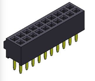 Weibliche Doppelreihen-gerade Art des Titel-Verbindungsstück-1.27mm mit Stoß 2*3 PIN To 2*40PIN H=3.40mm