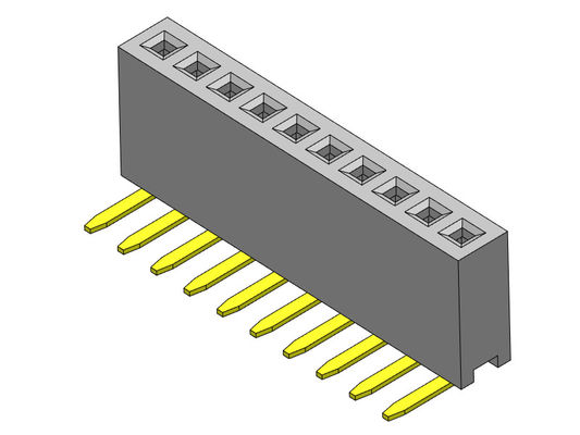 Weibliche einzelne Reihen-VORMONTIERTER Typ 1 *2 PIN To 1*40PIN H=4.30mm des Titel-Verbindungsstück-1.27mm