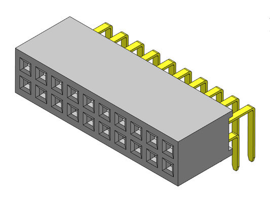 Weibliche Doppelreihen-VORMONTIERTE Art des Titel-Verbindungsstück-1.27mm - 2 *3 PIN To 2*50PIN H=4.40mm