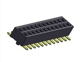 Weibliche Doppelreihe des Titel-Verbindungsstück-1.27mm mit Klammern SMT-Typ 1 *3 PIN To 1*40PIN H=2.00mm