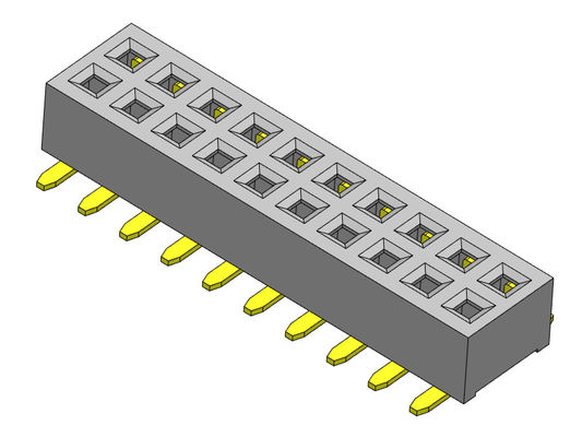 Weibliche Doppelreihe des Titel-Verbindungsstück-1.27mm mit Klammern SMT-Typ 1 *3 PIN To 1*40PIN H=2.00mm