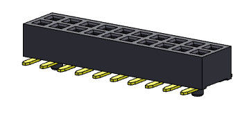 Weibliche Doppelreihe des Titel-Verbindungsstück-1.27mm mit Klammern SMT-Typ 1 *3 PIN To 1*40PIN H=2.00mm