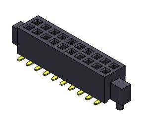 Weibliche Doppelreihe des Titel-Verbindungsstück-1.27mm mit Klammern SMT-Art - 2 *3 PIN To 2*50PIN H=3.40mm