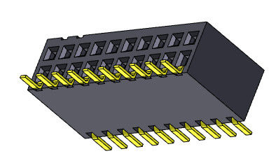 Weibliche reihe Sild-Eintritt SMT-Art des Titel-Verbindungsstück-1.27mm Doppel- 2 *2 PIN To 2*40PIN H=3.45mm