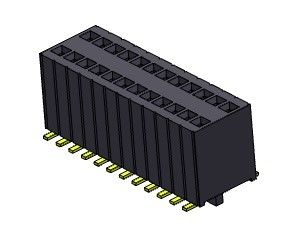 Weibliche Doppelreihe des Titel-Verbindungsstück-1.27mm mit Klammern SMT-Art - 2 *3 PIN To 2*50PIN H=5.75mm