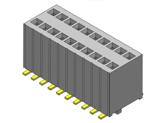Weibliche Doppelreihe des Titel-Verbindungsstück-1.27mm mit Klammern SMT-Art - 2 *3 PIN To 2*50PIN H=5.75mm