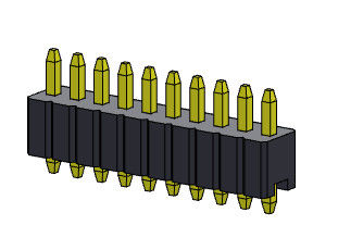 Einzelne Reihen-gerader Typ 1 *2 PIN To 1*50PIN SQ0.46mm Pin Header Connectors 1.27mm Serise