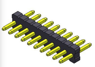 Einzelne Reihen-gerader Typ 1 *2 PIN To 1*50PIN SQ0.40mm Pin Header Connectors 1.27mm Serise