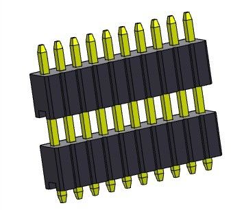 Einzelner Reihen-Stapel-gerader Typ 1 *2 PIN To 1*50PIN SQ0.46mm Pin Header Connectors 1.27mm Serise