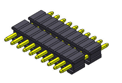 Einzelner Reihen-Stapel-gerader Typ 1 *2 PIN To 1*50PIN SQ0.40mm Pin Header Connectors 1.27mm Serise