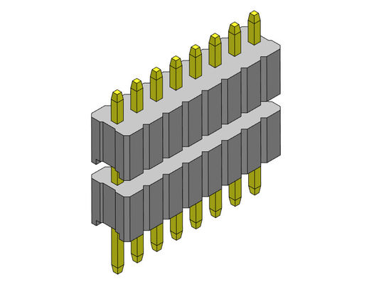 Einzelner Reihen-Stapel-gerader Typ 1 *2 PIN To 1*50PIN SQ0.40mm Pin Header Connectors 1.27mm Serise
