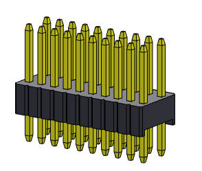 1.27mm Serise Pin Header Connector Doppelreihe Gerade Typ 1.27*2.54mm 2*2PIN bis 2*50PIN SQ0.46mm
