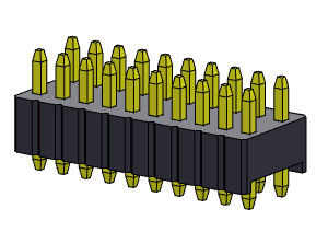 1.27mm Serise Pin Header Connector Doppelreihe Gerade Typ 1.27*2.54mm 2*2PIN bis 2*50PIN SQ0.46mm
