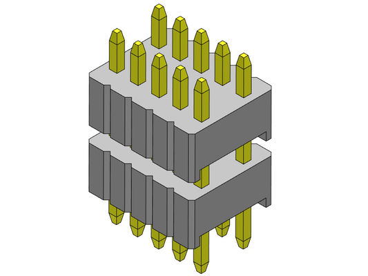 Doppelreihen-Stapel-gerade Art 1.27*2.54mm 2*2 PIN To 1*40PIN SQ0.46mm Pin Header Connectors 1.27mm Serise