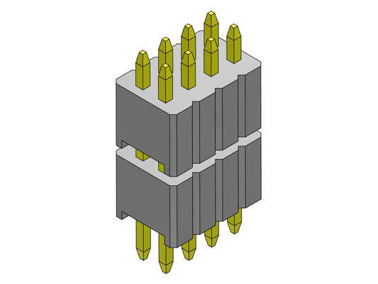 Doppelreihen-Stapel-gerade Art Pin Header Connectors 1.27mm Serise - 2 *2 PIN To 2*50PIN SQ0.40mm