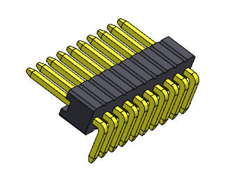 Einzelne Reihen-VORMONTIERTER gerader Typ 1 *2 PIN To 1*50PIN SQ0.46mm Pin Header Connectors 1.27mm Serise