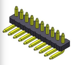 1.27mm Leiterplatte-Titel-Verbindungsstück-einzelne Reihe VORMONTIERTES 1*2 PIN To 1*50PIN