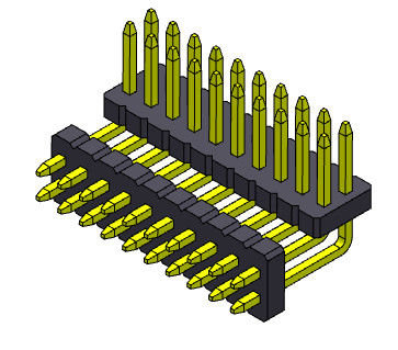 1.27mm weibliches Pin Header Connector Dual Row 2*2 PIN To 2*50PIN SQ0.40mm