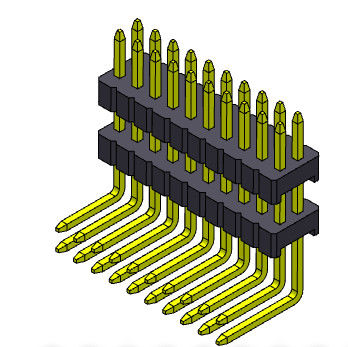 Stapel gerades Pin Female Header Connector Electrical Pin Connector 1.27mm