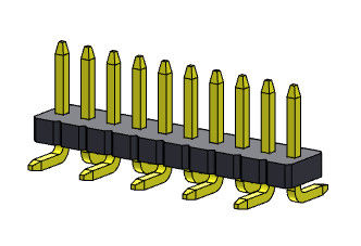 Einzelner Typ 1 *2 PIN To 1*40PIN Reihen-Pin Headers Connectors Straights SMT