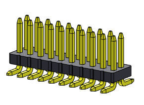 Doppelreihe Pin Female Header Connector 2*3 PIN To 2*50PIN SQ0.40mm