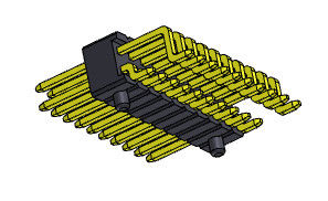 1.27mm Universal-Pin Connectors Dual Row VORMONTIERTES 1*2 PIN To 1*33PIN SQ0.40mm