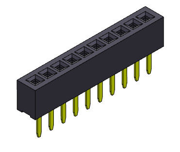 Weibliche einzelne Reihen-gerader Typ 1 *2 PIN To 1*40PIN H=2.10mm des Titel-Verbindungsstück-1.00mm