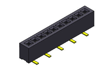 Weiblicher Reihe SMT-Typ 1 *2 PIN To 1*40PIN H=2.10mm des Titel-Verbindungsstück-1.00mm einzelner