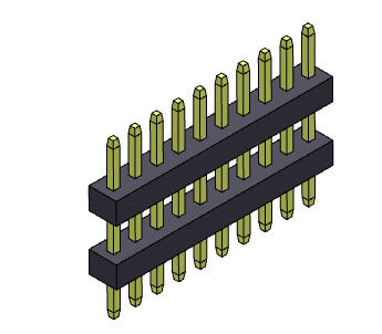 Einzelner Reihen-Stapel-gerader Typ 1 *3 PIN To 1*40PIN SQ0.30mm Pin Header Connectors 1.00mm